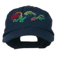 thumbnail image 1 of Outlined Dragon Embroidered Washed Cap - Navy OSFM, 1 of 5