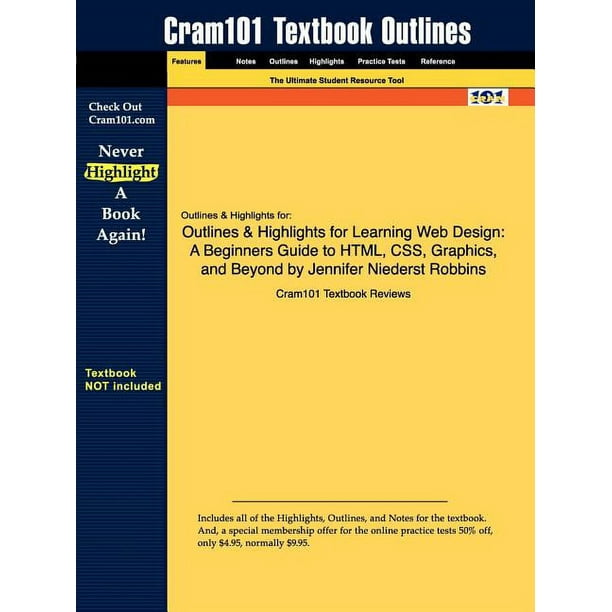 Outlines And Highlights For Learning Web Design A Beginners Guide To Html Css Graphics And 4829