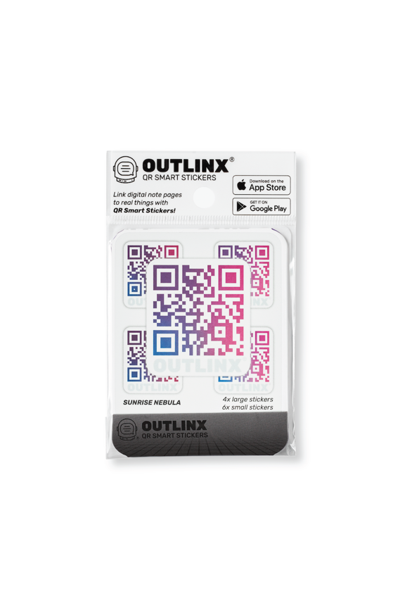 Sunrise Nebula QR Smart Sticker Pack, 10 stickers
