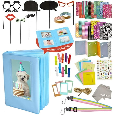Outlook 2020-64 Pockets Mini Photo Album - Fits for Fujifilm Instax Mini 11 Mini 9 Mini 8 Mini 90 Mini 25, Polaroid Snap PIC-300, Kodak Mini 3 Inch Film + Paper Frames + Magnet Frames and More Fun