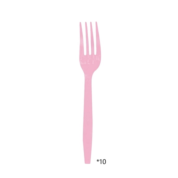 OutmaxHome 10Pcs Easter Disposable Fork Party Tableware Suitable for Easter Table Decorations Party Supplies