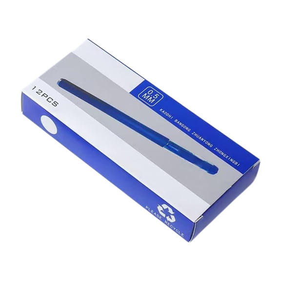 OutmaxHome 12 Pack Frosted Ballpoint Pens - Non-Slip Grip Office & Exam Pens