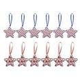 thumbnail image 1 of OutmaxHome 12 Pcs 4th of July Patriotic Hanging Star Ornament Stars Independence Day Hanging Ornament Mini USA Flag Star Decorations for Memorial Day Veterans Supplies, 1 of 6