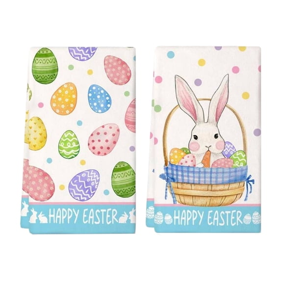 OutmaxHome 2 Pack Kitchen Dishes Towels Cute Hand Towels 23.6x15.7 Inch Absorbent Kitchen Towels for Cooking and Baking