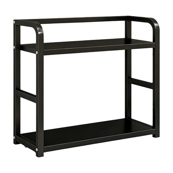 OutmaxHome 2-Tier Desktop Organizer Shelf, Multipurpose Metal Storage Holder, for Kitchen, Bathroom, Bedroom, Vanity