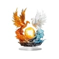 thumbnail image 1 of OutmaxHome 2D Flat Acrylic Phoenix Ornament, Durable Cute Decor for Car, Shelf, Tabletop, Home, Office, 1 of 6