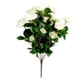 thumbnail image 1 of OutmaxHome Artificial Azalea Flowers Outdoor Fake Flowers Faux Plastic Eucalyptus Plants UV Resistant Silk Flower Shrubs for Garden Porch Window Hanging Planter Decorations, 1 of 5