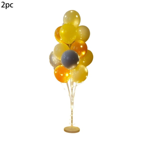 OutmaxHome Balloon Stand Kit Set of 2, Reusable Balloon Stand with Base and String Light, for Wedding, Birthday, Graduation Party