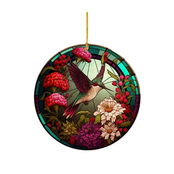 OutmaxHome Car Rearview Mirror Hanging Ornament, Colorful Acrylic Car Decor, Double-Sided Sublimation Print, Fade-Resistant, Inspirational Gift for Christmas, Birthdays & More