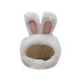 thumbnail image 1 of OutmaxHome Cat Costume Pet Bunny Rabbit Hat with Ears for Cats Small Dogs Puppy Easter Party Costume Accessory Headwear, Plush Rabbit Hat with Ears for Cats & Small Dogs, 1 of 6