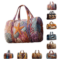 thumbnail image 1 of OutmaxHome Cow Print Quilted Travel Tote Bag 18x9x9 Inch,Portable Storage Handbag for Travel Daily Use Overnight Weekender Tote,2 Sizes(Medium & Large), 1 of 9