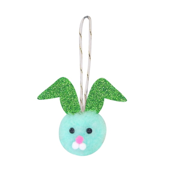 OutmaxHome Easter Decorative Plush Bunny Ornaments Hanging Easter Decorations for Front Door