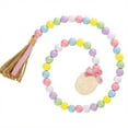 thumbnail image 1 of OutmaxHome Easter Eggs Rope Wooden Beads Hanging Decorations Colorful Spring Easter Decor, 1 of 8