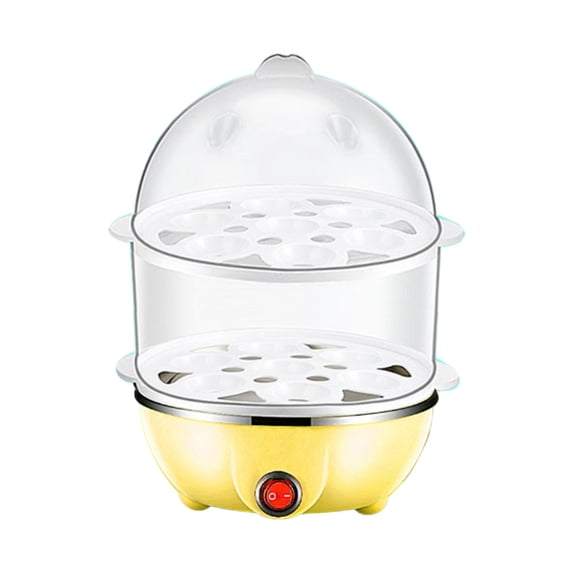 OutmaxHome Electric Egg Cooker, Double Stack, for Poached, Scrambled, Hard, Medium & Soft Boiled Eggs, Omelets and Steamed Dumplings
