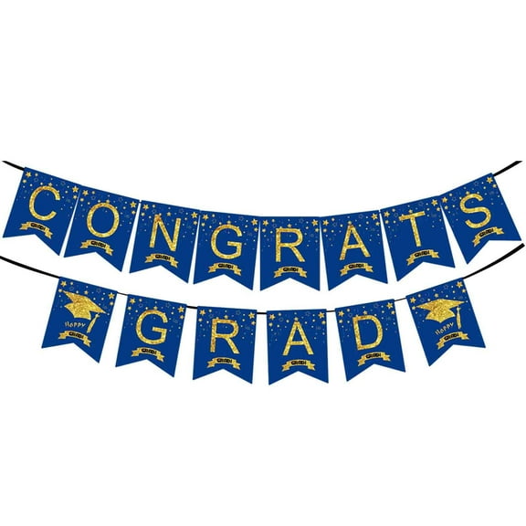 OutmaxHome Graduation Season Decorative Banner, Congrats Grad Party Decoration, for Home, Party