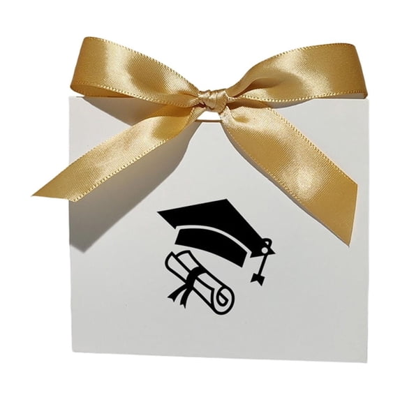 OutmaxHome Graduation Season Gift Bag with Ribbon Bow, Small Items Wrapping Supplies, for Graduation Party