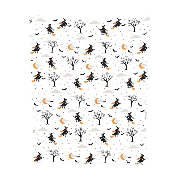 OutmaxHome Halloween Theme Print Throw Blanket, 78.7x59.1 Inch Soft Lightweight Comfortable Blanket, for Bedroom Livingroom Sofa Holiday Party