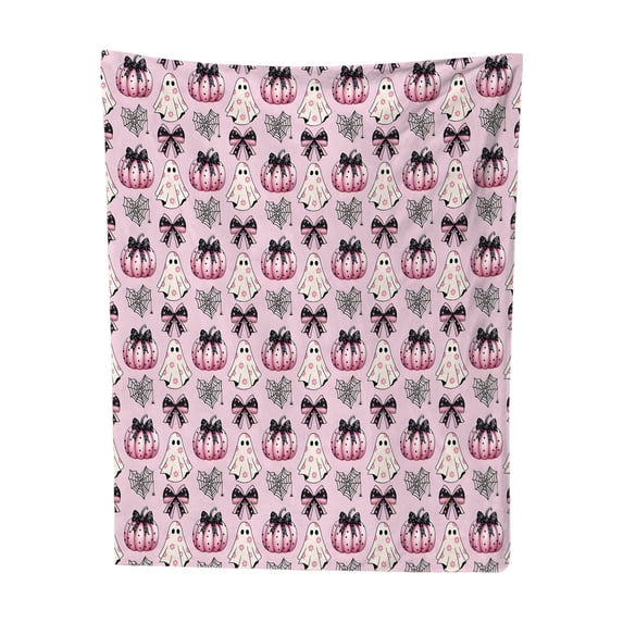 OutmaxHome Halloween Theme Print Throw Blanket, 78.7x59.1 Inch Soft Lightweight Comfortable Blanket, for Bedroom Livingroom Sofa Holiday Party