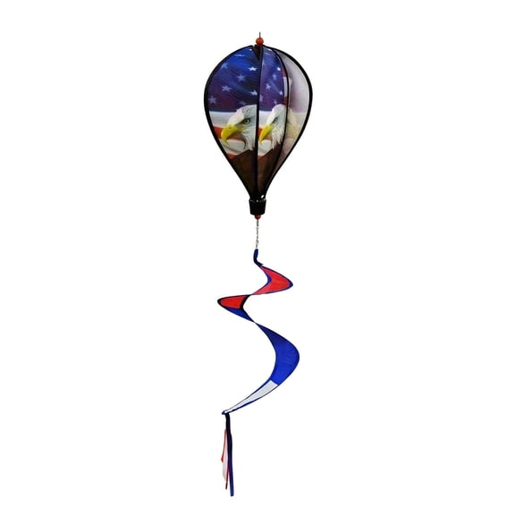 OutmaxHome Hot Air Balloon Wind Spinner Rainbow Garden Pinwheels Wind Spinner Windmill Striped Rainbow Windsock Rotating Sequins Windmill Wind Twister Hanging Decor for Lawn Yard Decor
