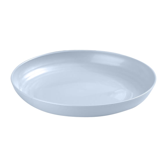 OutmaxHome Large Wheat Straw Plates, Unbreakable Big Dinner Plates, Dishwasher Plastic Plates Reusable - Deep Edge Plates for Kitchen and Camping