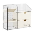 thumbnail image 1 of OutmaxHome Makeup Organizer with 2 Drawers, Multifunctional Desktop Storage Holder, Durable Multifunctional Storage Box for Stationery, Cosmetic, 1 of 6