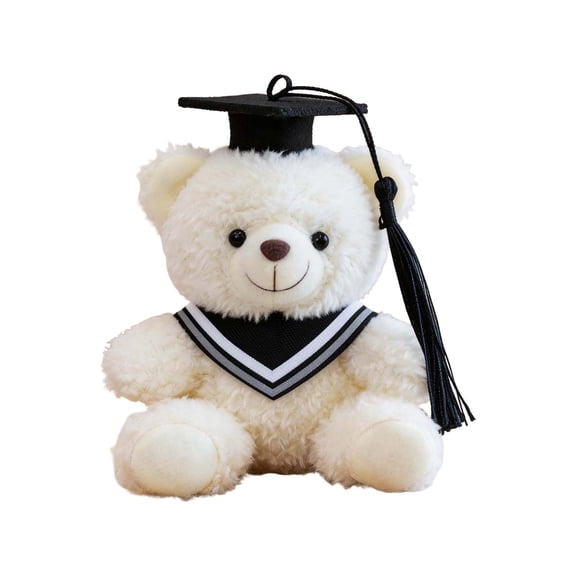 OutmaxHome Mini Graduation Theme Bear, 5.9 Inch Cute Plush Bear with Hat, Graduation Party Gift for Women or Men