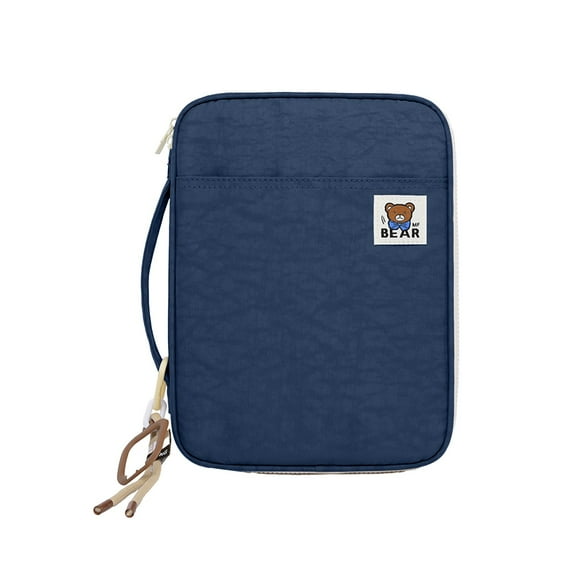 OutmaxHome Multi-Layer Tablet Sleeve Organizer - 13.8" Water-Resistant Electronics Pouch for iPad/Laptop Accessories - Lightweight Travel Case in 5 Colors