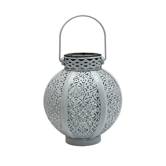 OutmaxHome Outdoor Solar Big Lantern Waterproof Hanging Garden Decorative Metal Lights LED Table Lamp,Yard Patio Decor, Christmas Gifts for Mom