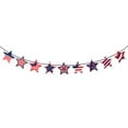 thumbnail image 1 of OutmaxHome Patriotic Star Garland Banner for 4th of July Decorations, Red White Blue Stars Bunting for Memorial Day, Veterans Day, Independence Day Decorations Patriotic Holiday Hanging Decorations, 1 of 6