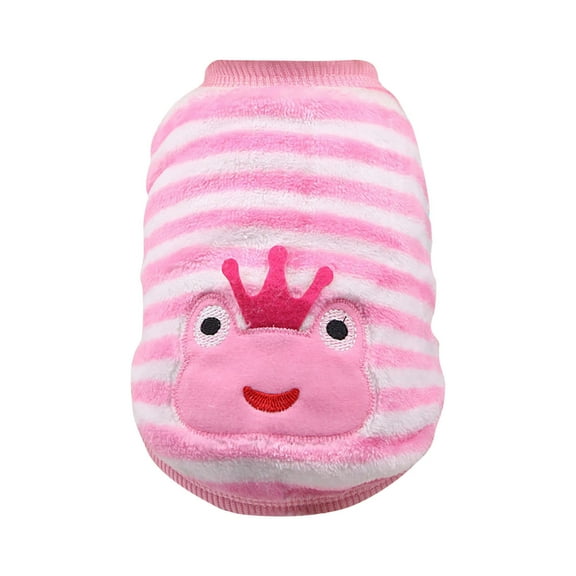 OutmaxHome Pet Dog Classic Knitwear Sweater Fleece Coat Thickening Warm Pup Dogs Shirt Winter Pet Dog Cat Clothes Puppy Customes Clothing for Small Medium Dogs