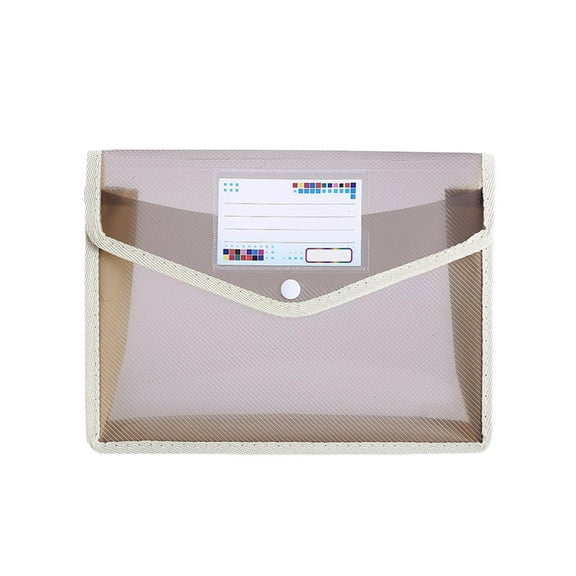 OutmaxHome Plastic Expanding File Folder, Transparent envelopes with Snap Closure,No Dividers,Large Capacity,Document Organizer for Receipts, Bills&Taxes, for School/Office/Home