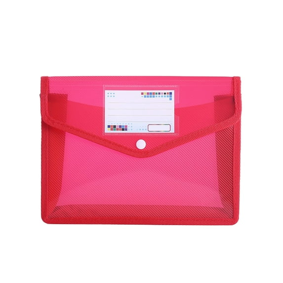 OutmaxHome Plastic Expanding File Folder, Transparent envelopes with Snap Closure,No Dividers,Large Capacity,Document Organizer for Receipts, Bills&Taxes, for School/Office/Home