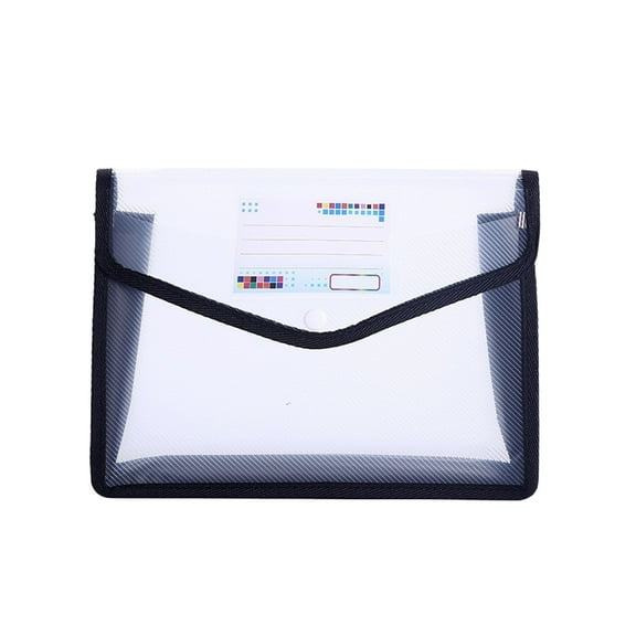 OutmaxHome Plastic Expanding File Folder, Transparent envelopes with Snap Closure,No Dividers,Large Capacity,Document Organizer for Receipts, Bills&Taxes, for School/Office/Home
