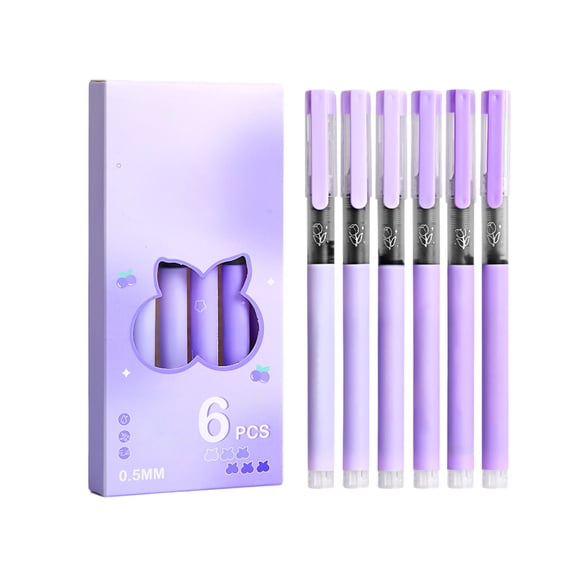 OutmaxHome Quick Dry Ballpoint Pen, Fine Point (0.5mm), 6 Count/Box, Office Study Supplies