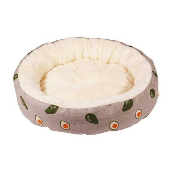 OutmaxHome Round Donut Cat and Dog Cushion Bed, Pet Bed for Medium or Large Dogs, Soft Durable Fabric Pet beds, Washable Calming Cat & Dog Bed