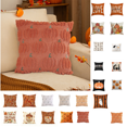thumbnail image 1 of OutmaxHome Tufted 3D Pumpkin Throw Pillow Cover, 17.7x17.7 Inch Soft Knit Cushion Case, Farmhouse‑Style Square Pillow Cover For Fall Harvest Home Accent, 1 of 6