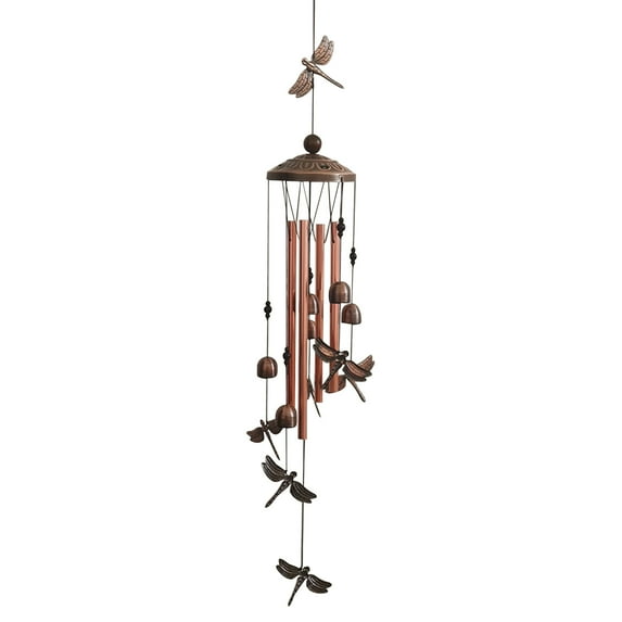 OutmaxHome Wind Chimes, Vintage Metal Wind Chime Bells Lucky Bell Hanging Ornament for Home Outdoor Indoor Decor Garden Hanging Good Luck Blessing
