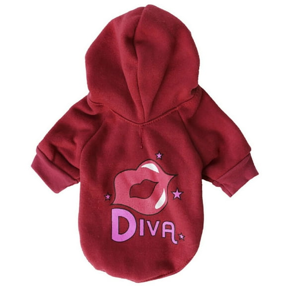 OutmaxHome Winter Dog Hoodie Sweatshirts Warm Dog Clothes for Small Dogs Chihuahua Coat Clothing Puppy Cat