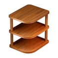 thumbnail image 1 of OutmaxHome Wooden Desktop Corner Storage Holder, 3 Tier Multifunctional Organizer, for Kitchen, Bathroom, Bedroom, Livingroom, 1 of 6