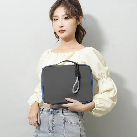 Outoloxit 11 Inch Tablet Sleeve Bag, Multilayer Electronics Organizer with Water-Resistant Protection for Business Travel, Men and Women