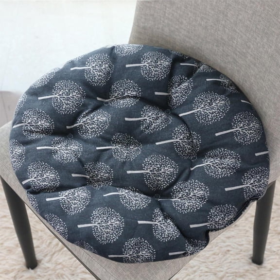 Outoloxit 3.14 Inch Thick Memory Foam Chair Cushion, Round Seat Cushion for Kitchen Dining Chair Patio and Floor, Soft Flock Cover Multi-Purpose Extra Padding