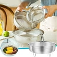 thumbnail image 1 of Outoloxit 304 Stainless Steel Steamer Basket with Handles, Dense Hole Strainer Colander for Vegetable Washing, Rice Draining, Soup Separation Fits 11-12 Inch Pots (3 Sizes), 1 of 6