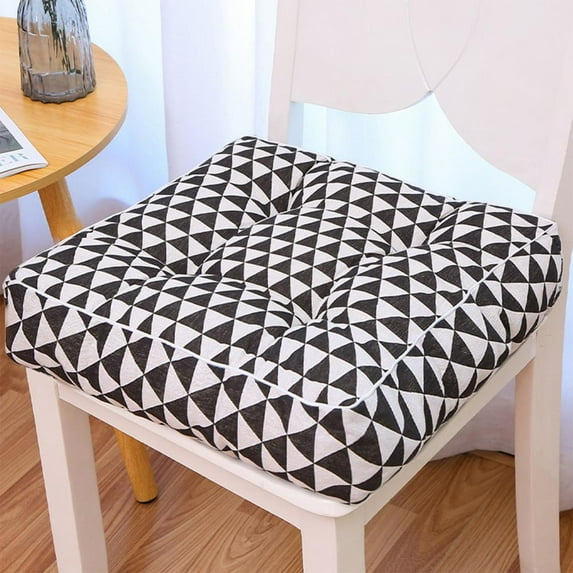 Outoloxit 4-Inch Thick Square Seat Cushion for Office Chair, Stool, Floor & Sofa - High Density Polyester Fill, Water Resistant, Easy to Clean, Relieves Back Pain from Prolonged Sitting