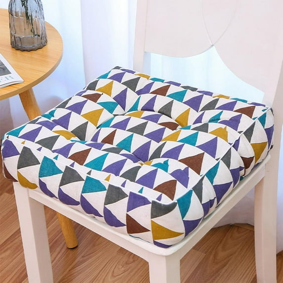 Outoloxit 4-Inch Thick Square Seat Cushion for Office Chair, Stool, Floor & Sofa - High Density Polyester Fill, Water Resistant, Easy to Clean, Relieves Back Pain from Prolonged Sitting