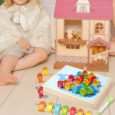 Outoloxit 9-in-1 Multifunctional Educational Building Block Toy Box for Kids with Alphabet, Number Pairing, Fishing, Painting & More Interactive Learning Games