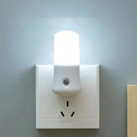 Outoloxit Automatic Light Sensing Plug in Night Light, Dusk to Dawn LED Bedside Lamp for Bedroom and Nursery, Eye Protection Sleep Light with Energy Efficient & Flicker-Free Design