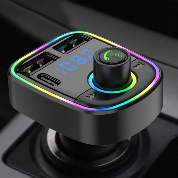 Outoloxit Bluetooth FM Transmitter for Car, Dual USB QC 18W PD 20W Fast Charger Adapter, Wireless Audio Adapter with Noise Cancelling, HiFi Sound, MP3 Player Support, Hands-Free Calling