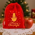 thumbnail image 1 of Outoloxit Christmas Drawstring Gift Bag - Reusable Cloth Fabric Packaging for Holiday Party Favors, Candy Fruit & Decor, 1 of 8