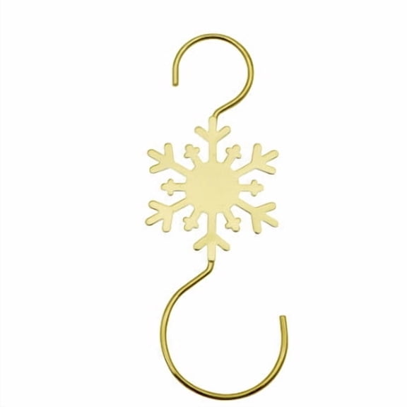 Outoloxit Christmas Ornament Hooks with Snowflake Design, 10-Pack Metal S Hooks for Hanging Christmas Tree Decorations, Ornaments, Wall Pendant Scene Arrangement