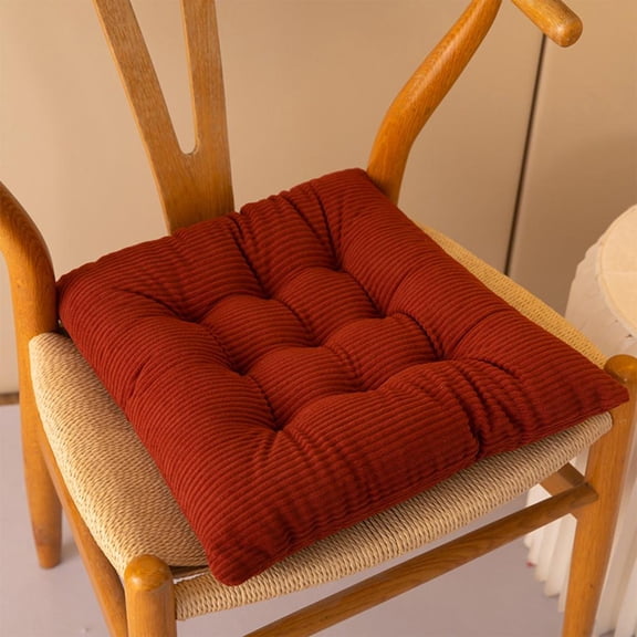 Outoloxit Corduroy Chair Cushion with Slow Spring Back, Comfort for Long Sitting, 40x40x3cm Soft Home Office Dining Room Floor Cushion for Chair Stool, Living Room, Gift Housewarming